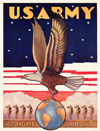 VARIOUS ARTISTS. [WWI & WWII / U.S. ARMY]. Group of 10 posters. Sizes vary.